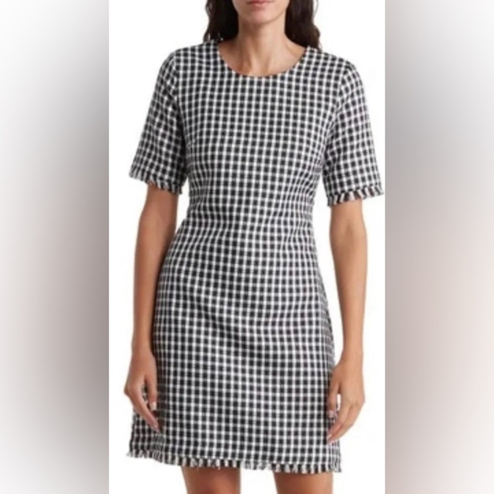 NWT Tahari Houndstooth Sheath Dress Size 8